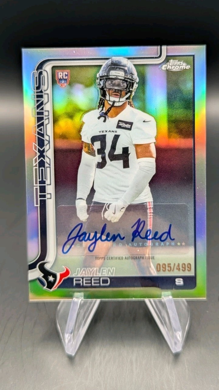 2025 Topps Chrome Jaylen Reed Rookie Auto Refractor #'d /499 #RA-JR RC