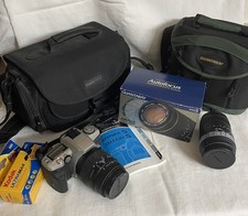 Slightly used Minolta Dynax 5 35mm camera AND Quantaray 100-300mm autofocus zoom