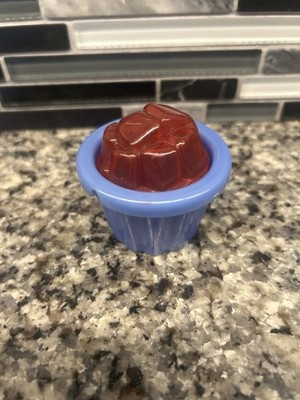 Little Fisher Price Fun with Food Jello Cup Cubes Pudding Treat Snack Bowl Blue 