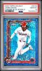 2025 TOPPS HOLIDAY CHROME-BLUE SPARKLE #HC94 JAMES WOOD ROOKIE RC /199 PSA 10