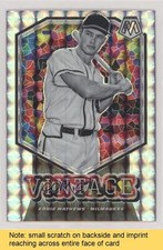 2021 Panini Mosaic Vintage Mosaic Prizm Eddie Mathews #V4 HOF READ 03rx