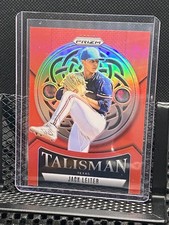 Jack Leiter 2025 Prizm Talisman Red Prizm #10/199 - #12 Rangers