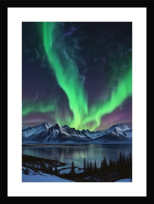 Epic Northern Lights Framed Wall Art Poster Canvas Print Picture