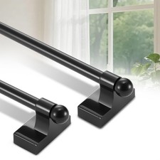 2 Pack Magnetic Curtain Rods for Metal Door 16 to 28 Inch, 1/2" Multi-use Adj...