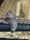 Vintage Rare Sterling Silver Marcasite Sitting Cat Ring, Size 6, Estate/Amazing! — photo 5