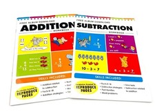 New 2pc Addition  Subtraction Workbook Bundle. Ages 5 