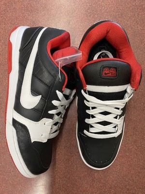 Brand New NOS Nike 6.0 Air Mogan Skate Shoe Black/White/Red, 2006 Skateboarding