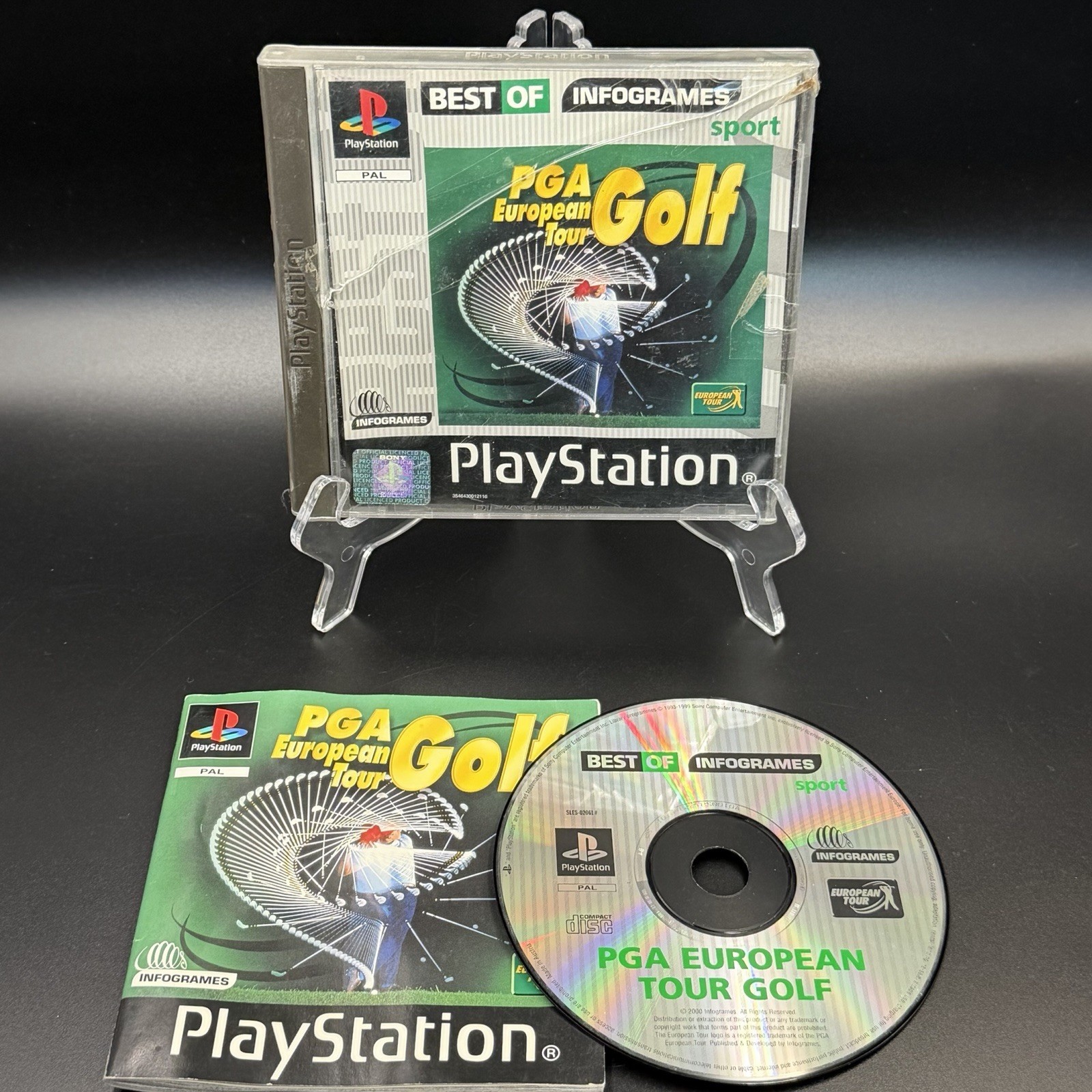 PGA European Tour Golf (PAL, 2000) Sony Playstation 1 Game Boxed with Manual
