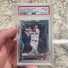 2021 Bowman Draft - Chrome Marcelo Mayer #BDC-174 Aqua Lava Refractor 57/199 