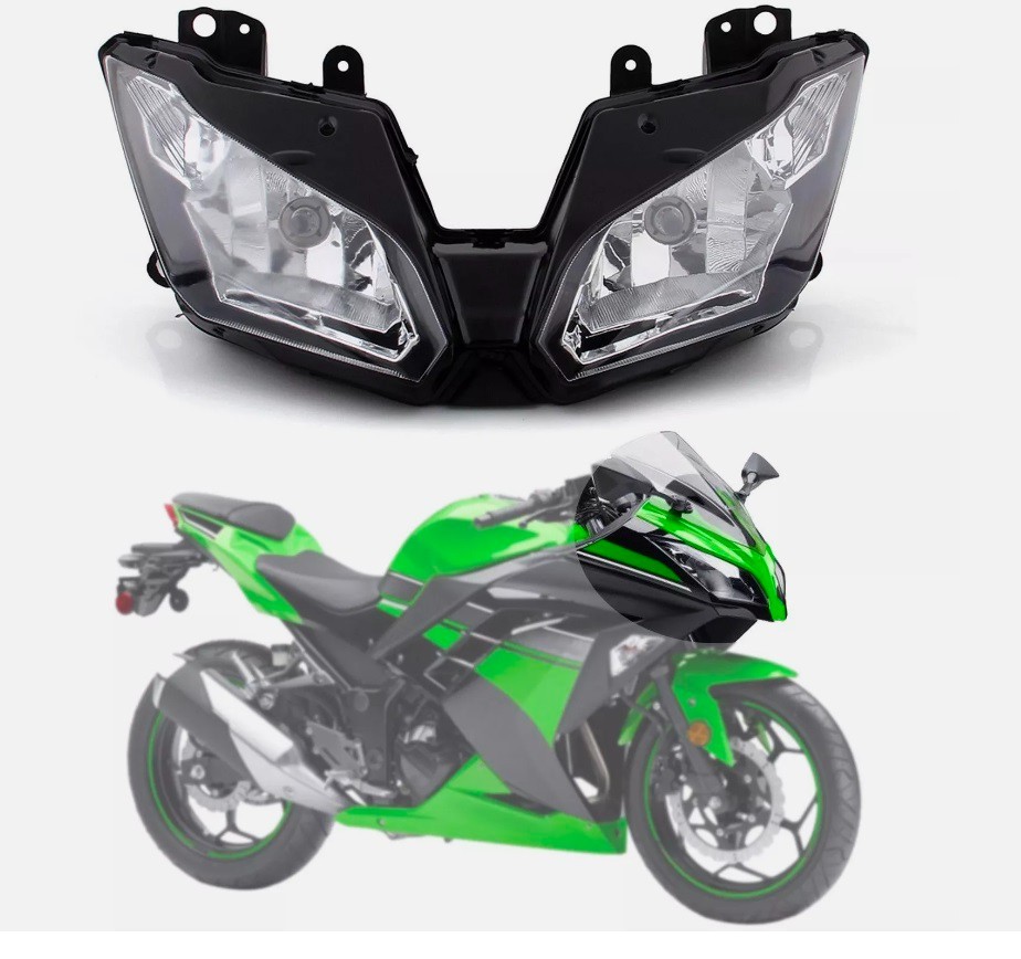Optique phare Ninja 300 avant pour moto Kawasaki de 2013 à 2017 neuf