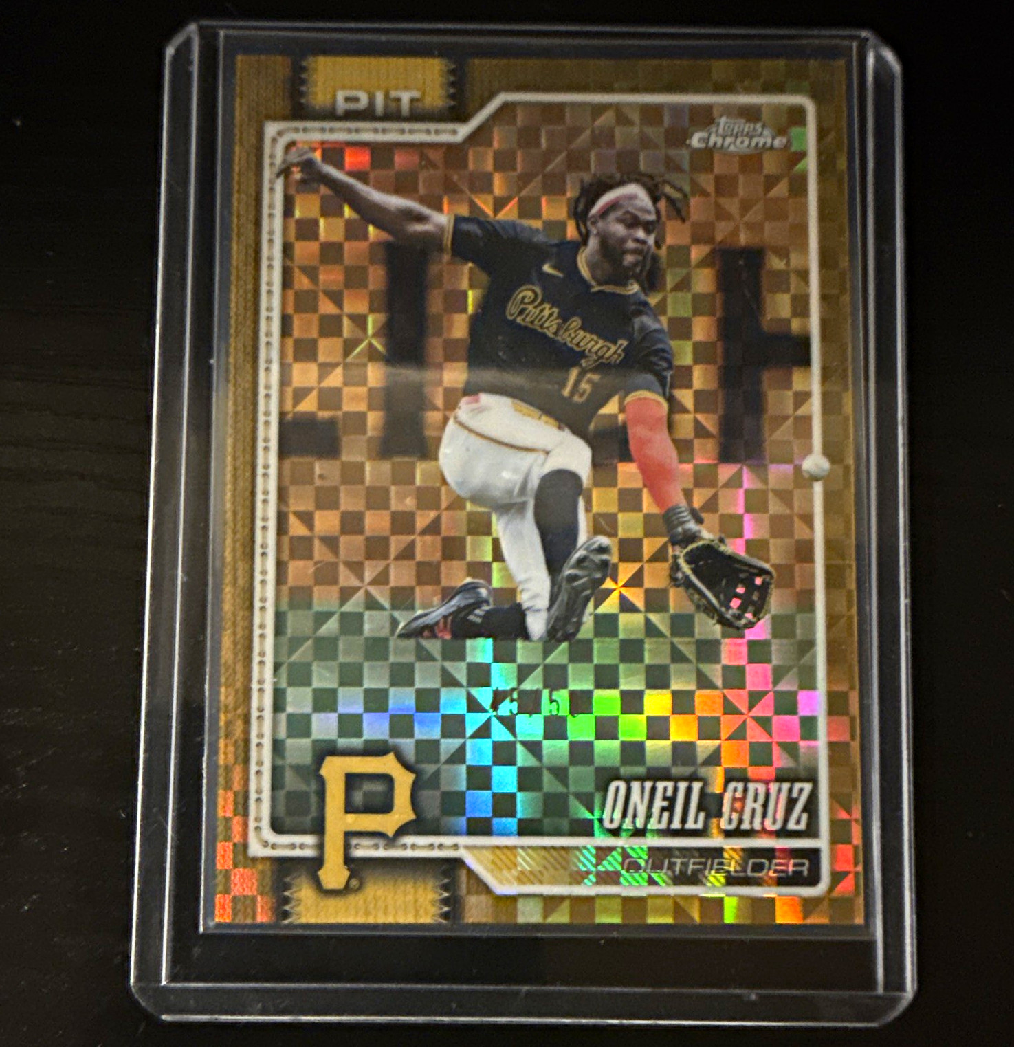 Topps 2022 Topps Chrome Oneil Cruz Pittsburgh Pirates Gold X-Fractor 45/50 #249