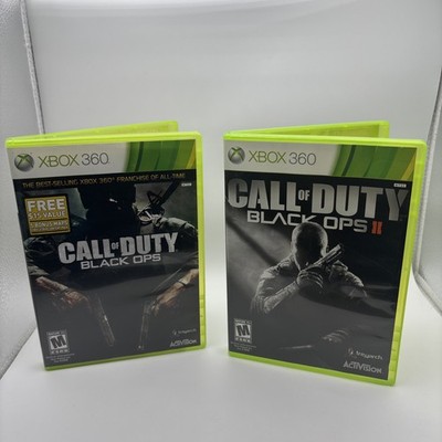 Call of Duty Black Ops 1 and 2 Xbox 360 Bundle Lot of 2 Bundle Activision I II