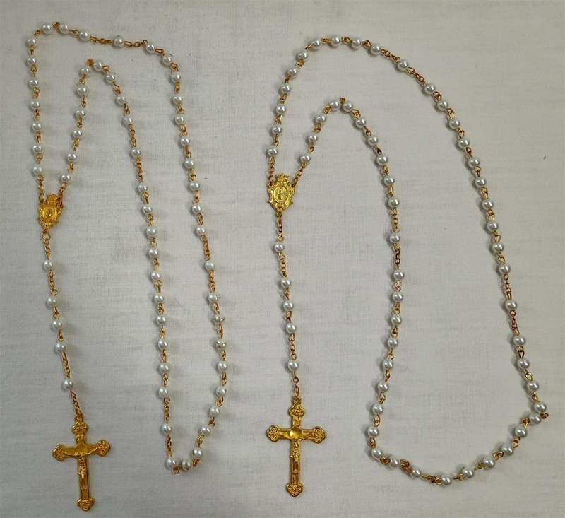 Vintage Faux Pearl Rosary Bead Lot