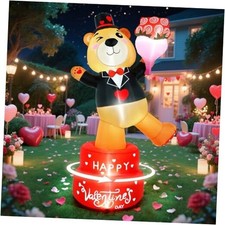 Valentines Day Inflatables Outdoor Decorations 6FT Giant Valentine Rotating
