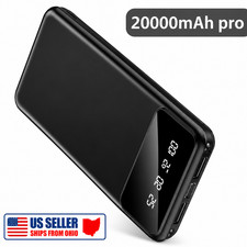 Power Bank 20000mAh Fast Charging 2 USB-A USB-C Micro USB