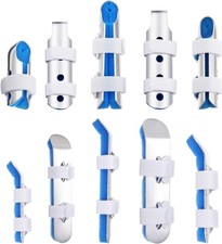 10pcs Metal Finger Splints, Soft Foam Vent, 3 Sizes, Adjustable Knuckle Support