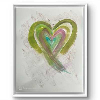 BLESSED#1272  Emotion 14x11 Original Paper Art Modern Expression Abstract