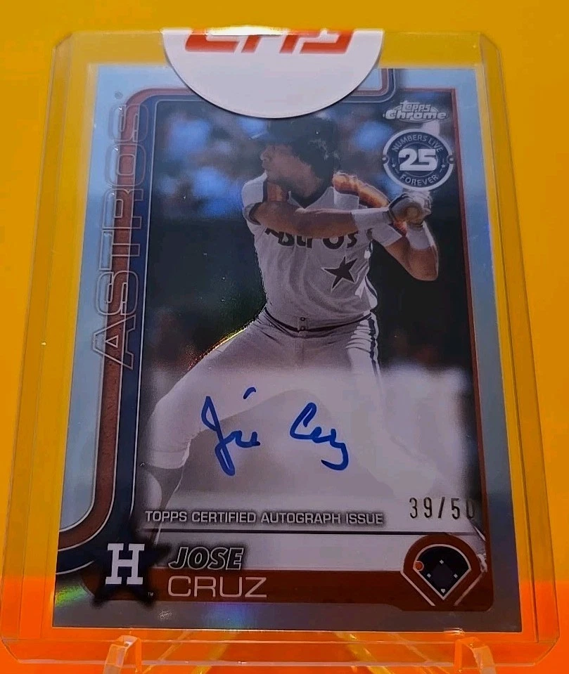 2025 Topps Chrome Jose Cruz #NLF-JOC "Numbers Live Forever" SSP Auto/50 Astros  Foto 3 de 4