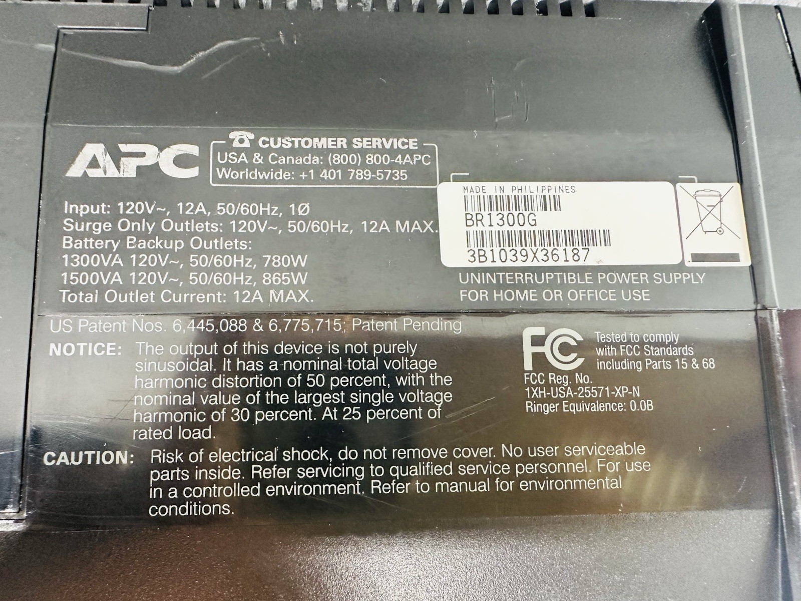 APC BACK-UPS PRO 1300 - BR1300G Battery Pro System Surge Protector    NO Battery