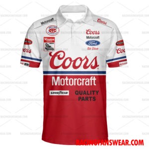 Bill Elliott 1988 Coors Motorcraft Racing Hawaiian Shirt- Polo Shirts