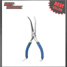 Needle Nose Pliers Carbon Steel 6 Inch Bent Long Nose Anti-rust Comfort Handles
