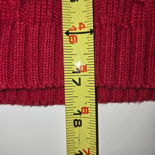 Disney Store Minnie Mouse Cable Knit Sweater Kids Medium Red Classic Playful - Picture 10 of 11