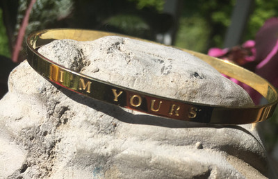 Armreif Armspange Love Lettered ''i'm yours'' Gravur bijoux a messages B.A.M.