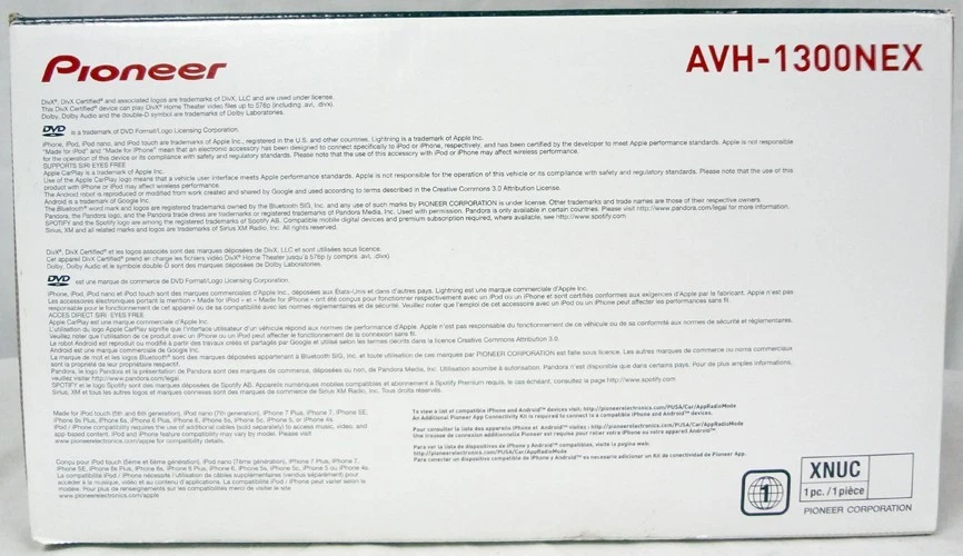 Pioneer AVH-1300NEX Multimedia DVD Receiver with 6.2" WVGA Display/Apple CarPlay - Image 4 of 4