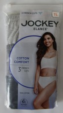 Jockey Elance French Cut 100 Cotton Underwear - Women's Size 7 - 3 Pack - New