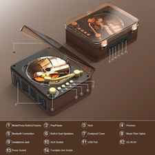 Portable CD Player Bluetooth with Speakers - Desktop CD Players for Home, Bu...