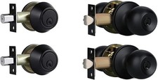 Single Cylinder Deadbolt Lock and Door Knob S...