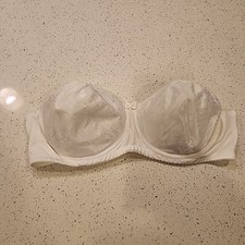 Vintage Simple Solutions By Maidenform Strapless Bra 36C White Underwire