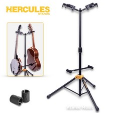 Hercules GS422B PLUS Double Guitar Stand w/Auto-Grip System, Foldable Backrest