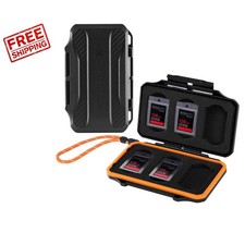 6-Slot Water-Resistant XQD Cfexpress Card Holder - Shockproof Protection Case