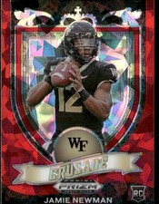 2021 Panini Prizm Draft Picks Collegiate #174 Jamie Newman Red Ice