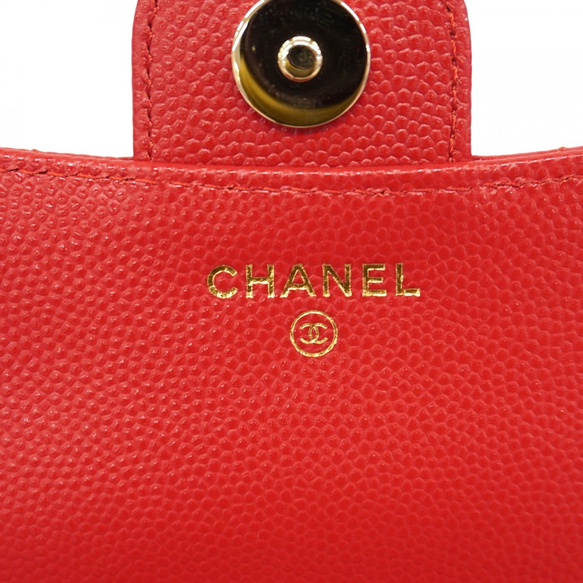 Auth [6ba0997] CHANEL Shoulder Bag Matrasse ChainShoulder Caviarskin Red Cha... thumbnail 5