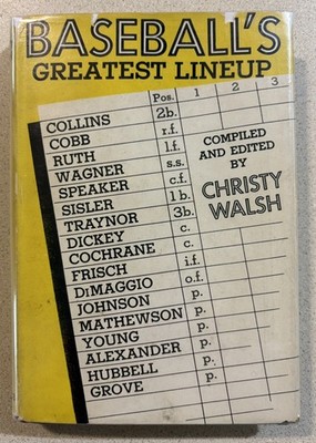 Baseball's Greatest Lineup 1952 1st ed HC DJ Cobb Ruth Gehrig Young DiMaggio VG