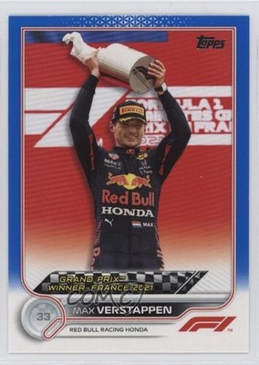 2022 Topps Formula 1 Grand Prix Winners Blue /99 Max Verstappen #157 12a6