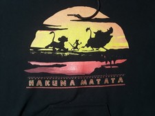 The Lion King Hakuna Matata Disney Hoodie SMALL Pullover Sweatshirt