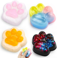 4 Pcs Taba Squishy Paw, Cute Cat Paw Squishy Stress Relief Toys Adults Kids