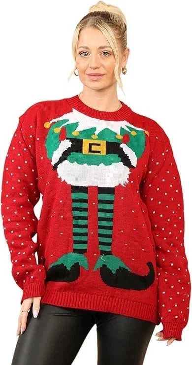Christmas Unisex Mens Womens Ladies Jumper Sweater XMAS Novelty Light Up Vintage - Image 2 of 4