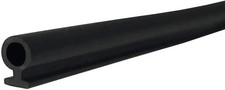 Black Bulb Type Weatherstripping for Door/Windows 7/32" Dia., 1/8" Backing 20 ft