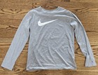 The Nike Tee Boys Gray Long Sleeve Shirt Medium  — photo 1