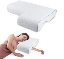 Arched Memory Cuddle Pillow for Couple, Anti-Compression Hand Memory Foam Nec...