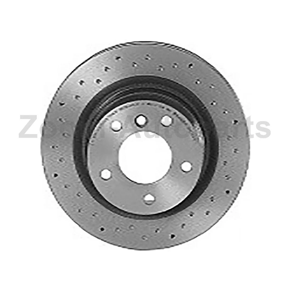 Задние перфорированные щелевые тормозные диски Brembo оригинальные для 2006 BMW 325i - Изображение 4 из 4
