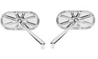 Arlen Ness Chrome Pair Cage 10 Gauge Screw in Motorcycle Convex Mirror Set