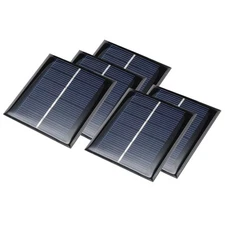 Uxcell 5Pcs 3V 100Ma Poly Mini Solar Cell Panel Module Diy For Light T