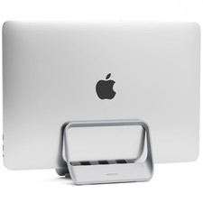 ABS Plastic Vertical Laptop Stand for Desk, Laptop Holder Dock,Adjustable Gray