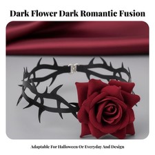 Dornenhalsband mit Blume Blumen- und Dornenmotiv Kropfband