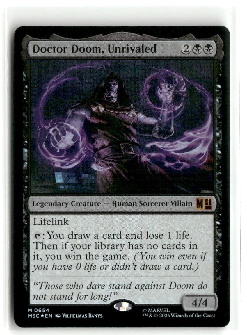 Doctor Doom, Unrivaled 654 Commander: Marvel Super Heroes for sale